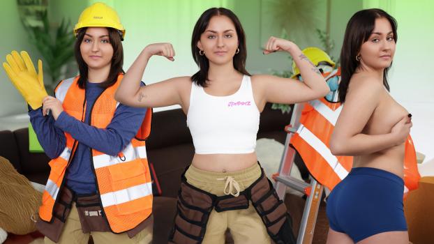 Tomboyz – Angel Cake – This is No Place for a Woman, But My Tomboy Stepdaughter Can Earn My Respect With Her Pussy