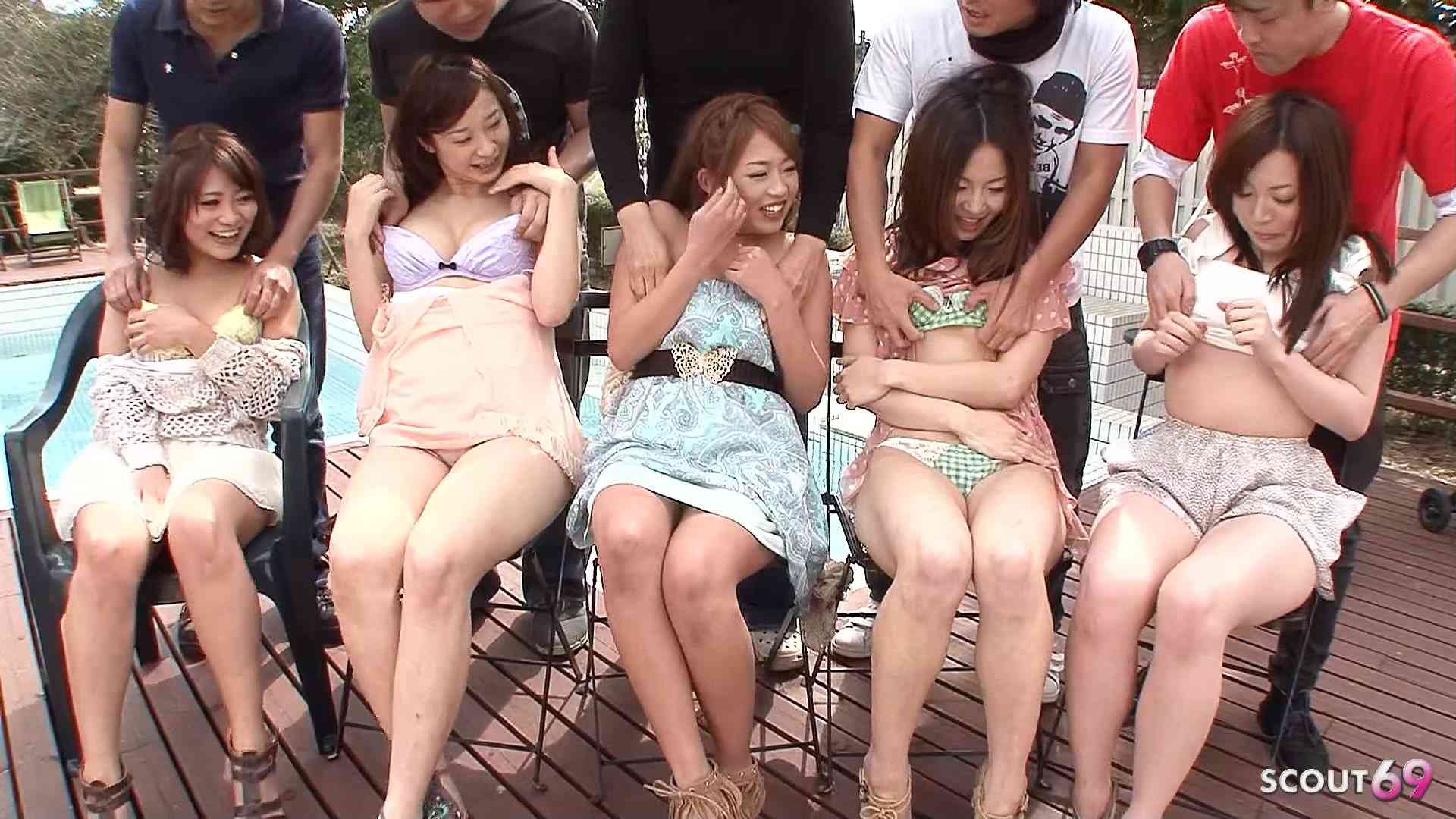 Uncensored Japanese Full JAV Orgy Group Fun with Teen Couples who swap her Boys for Blowbang