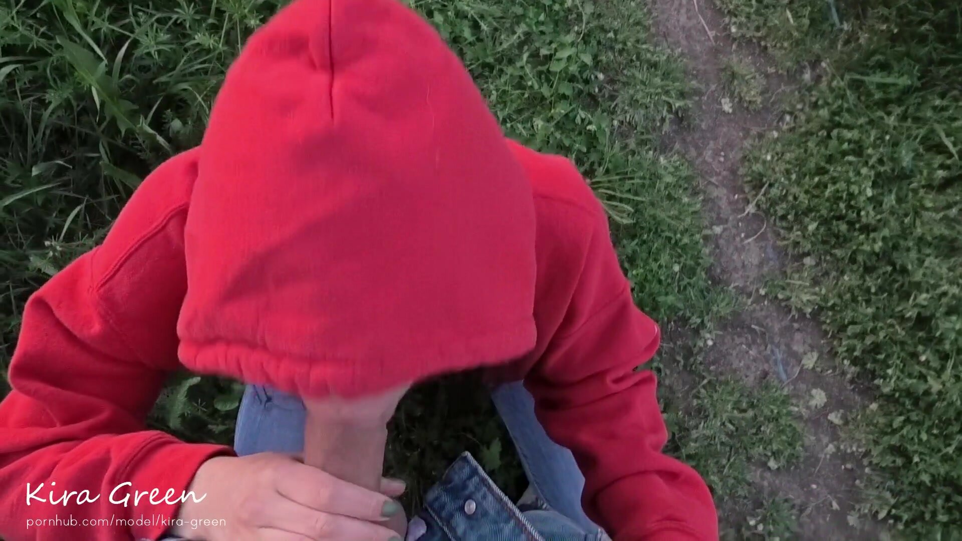 Kira Green – Outdoor POV Amateur Blowjob, Cumshot Mouth And Face – Teen Kira Green