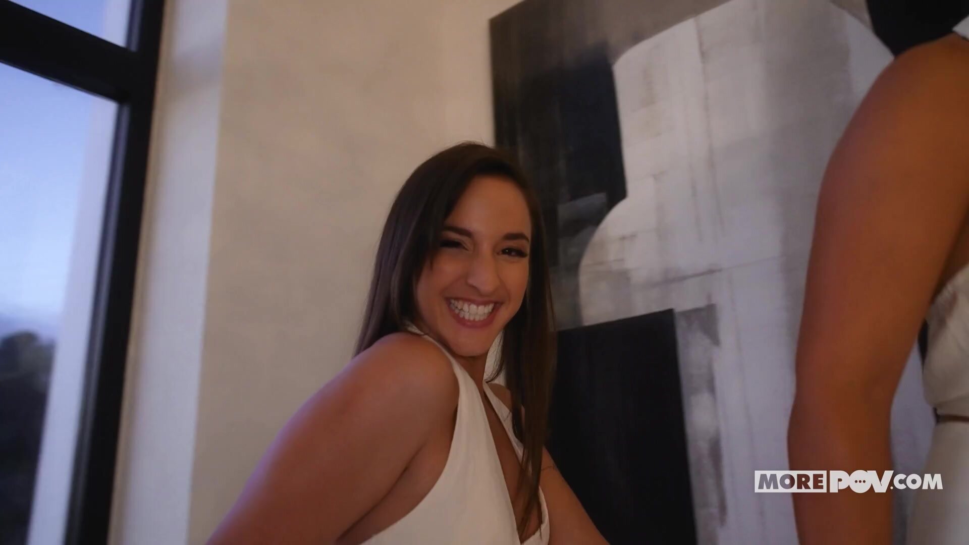 MorePOV – Milan Cheek And Amirah Adara Heavenly Brunette Threesome