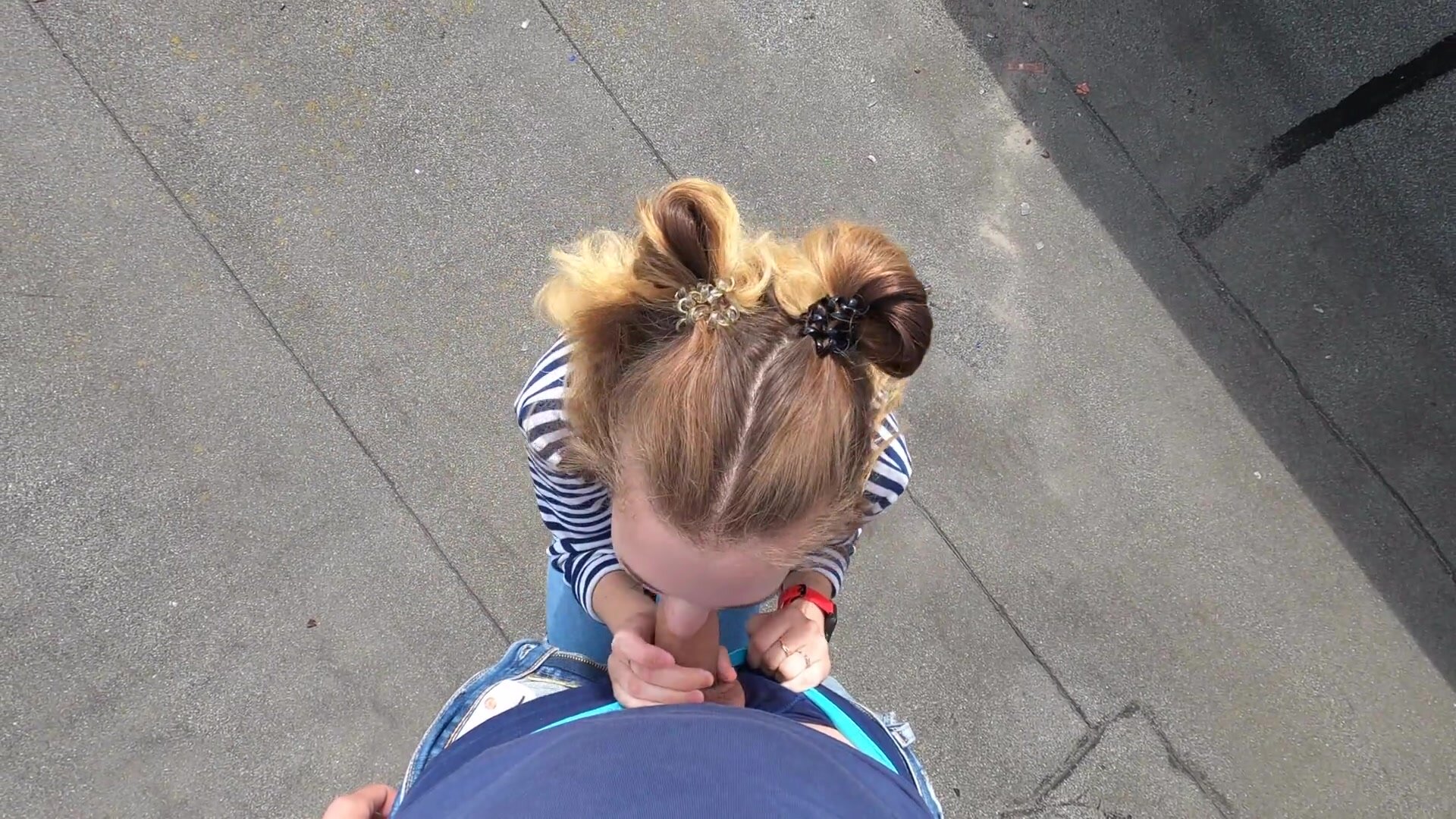 AnnaBali – Extreme Blowjob on the roof ended in sex ( cum on face )