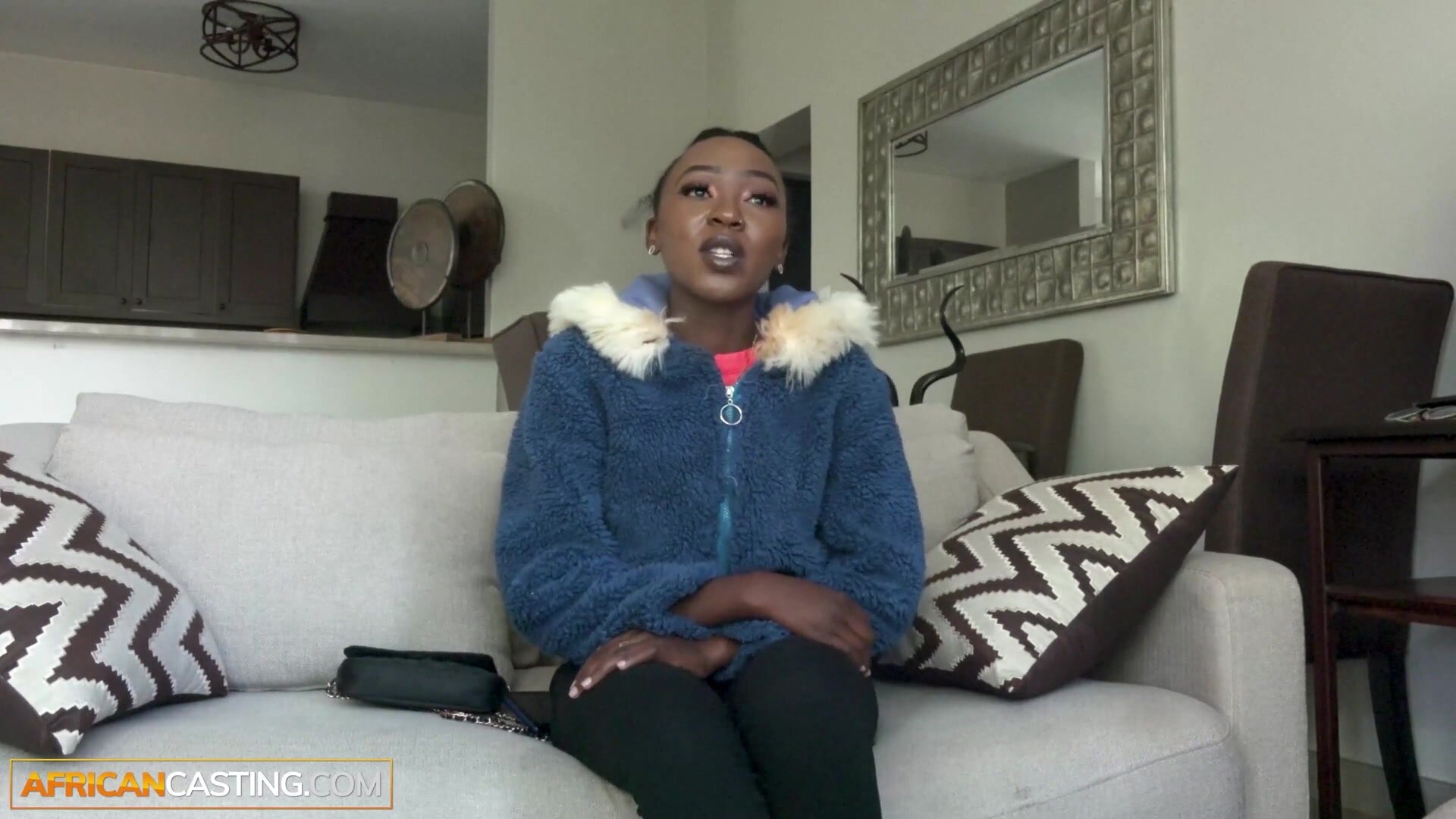 Tiny 18yo Black Cutie Starts Shy Then Goes Wild In Homemade Casting