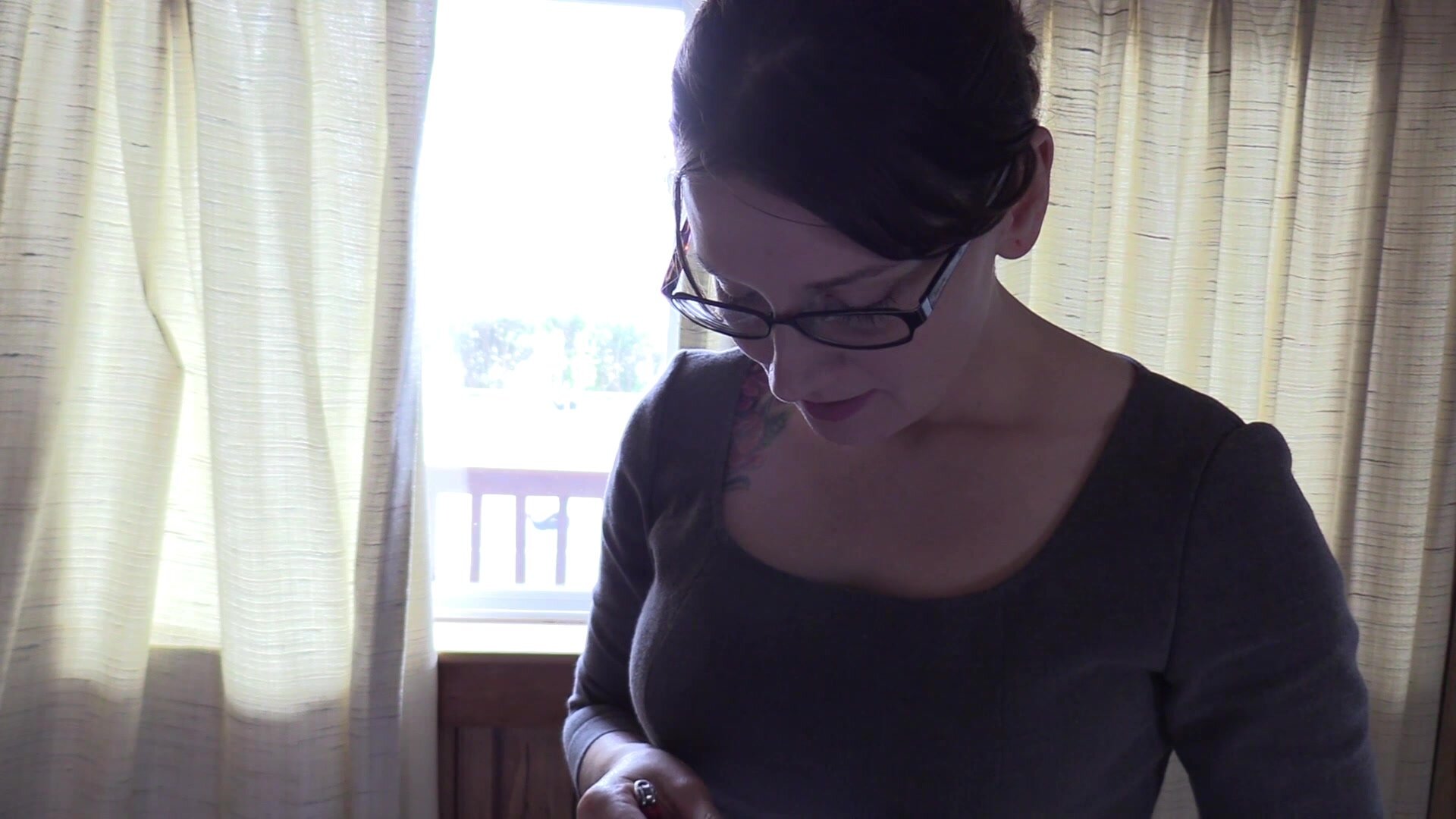 A Horny Smoke with Step-Mom