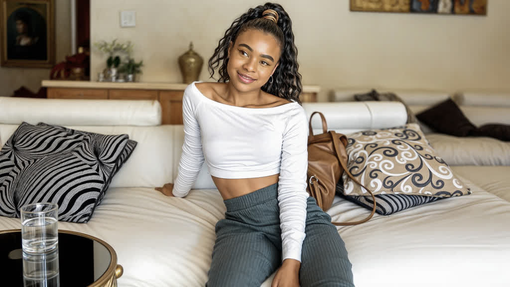 Amateur Ebony Model Stripped & Railed By BWC Producer In Fake Casting