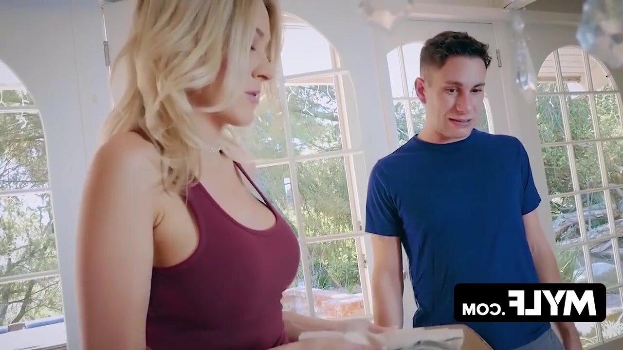 A buxom, fair-haired mature woman relishes the presence of a vigorous younger man after her spouse once more deserts her.