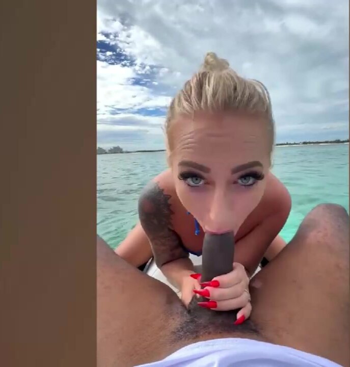 Riding Bbc While Riding A Jetski