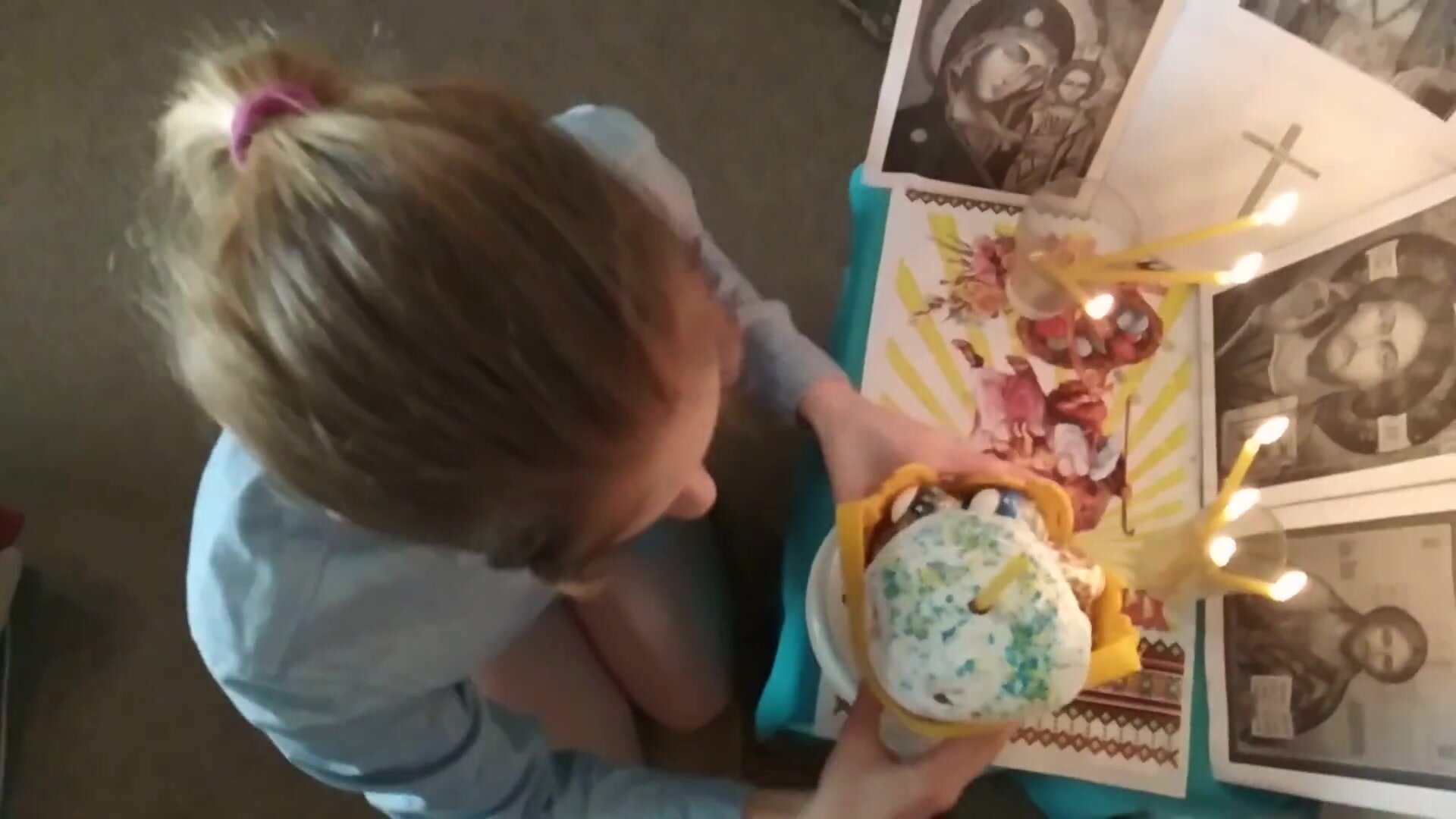 Eleo and Mish – Wife came after Church and got a Big Dick Eating Easte Rcake with Cum