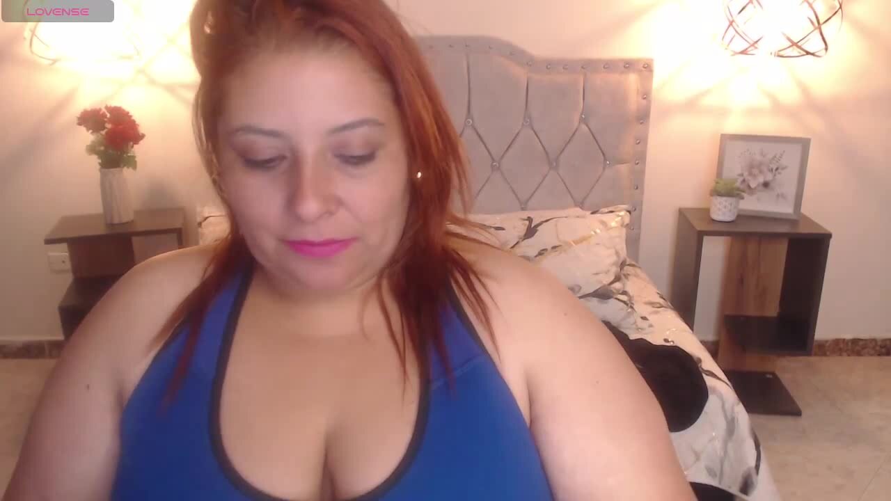 Redhead unreal huge tits BBW hot mature show
